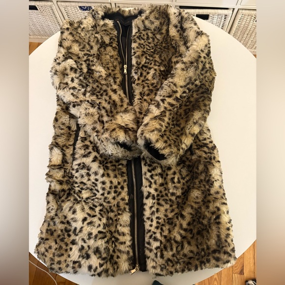 Zara Jackets & Blazers - Leopard Print Faux Fur Coat